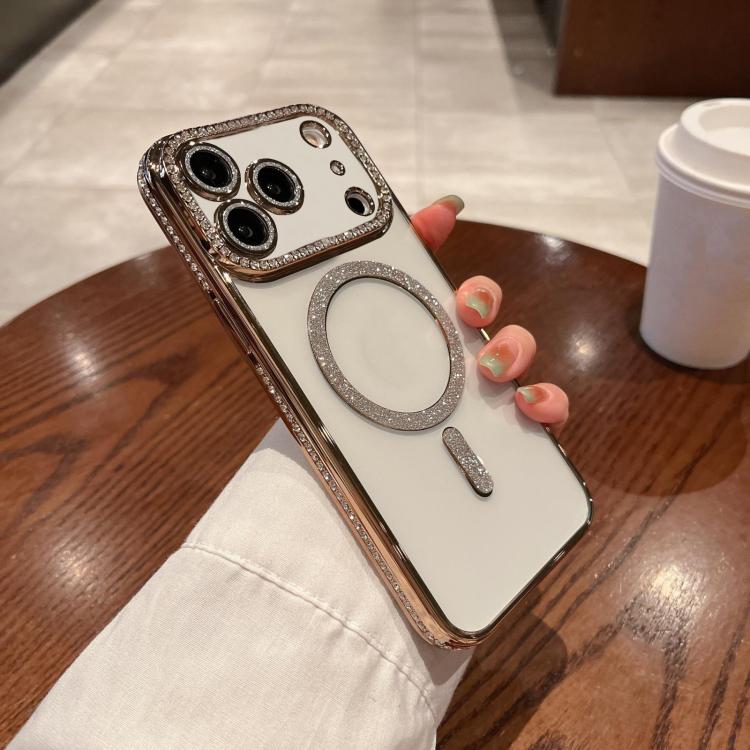 For iPhone 17 Pro Diamond Plated MagSafe TPU Phone Case(Gold) - iPhone 17 Pro Cases by buy2fix | Online Shopping UK | buy2fix