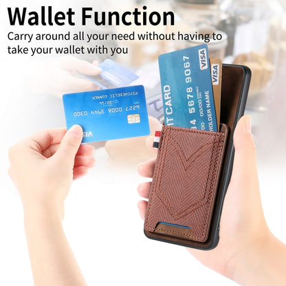 For Samsung Galaxy S25+ 5G Denim Texture Leather Skin Phone Case with Card Slot(Brown) by buy2fix