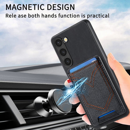 For Samsung Galaxy S25 Ultra 5G Denim Texture Leather Skin Phone Case with Card Slot(Black) by buy2fix