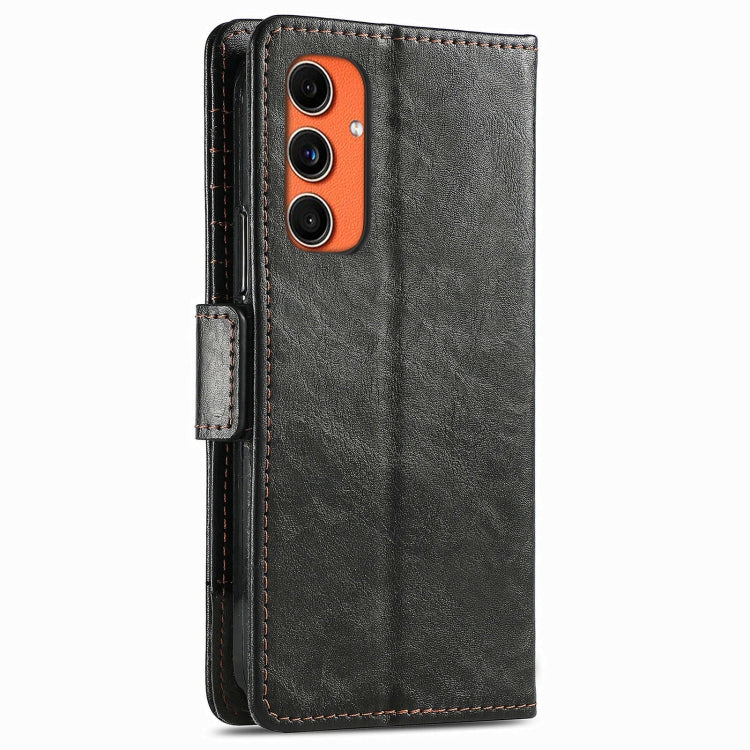 For Samsung Galaxy C55 CaseNeo Splicing Dual Magnetic Buckle Leather Phone Case(Black) by buy2fix