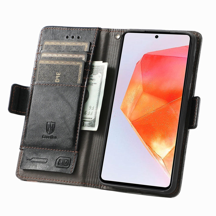 For Samsung Galaxy C55 CaseNeo Splicing Dual Magnetic Buckle Leather Phone Case(Black) by buy2fix