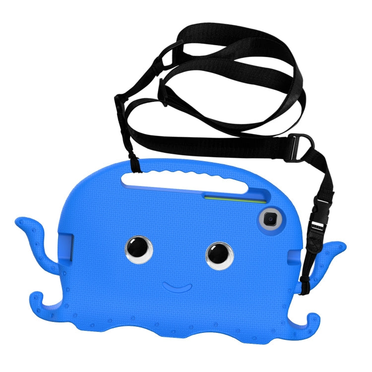 For Samsung Galaxy Tab A9 8.7 X110/X115 Octopus Style EVA Hybrid PC Shockproof Tablet Case with Strap(Blue) - Galaxy Tab A9 by buy2fix | Online Shopping UK | buy2fix