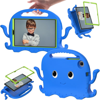 For Samsung Galaxy Tab A9 8.7 X110/X115 Octopus Style EVA Hybrid PC Shockproof Tablet Case with Strap(Blue) - Galaxy Tab A9 by buy2fix | Online Shopping UK | buy2fix