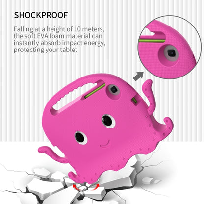 For Samsung Galaxy Tab A9 8.7 X110/X115 Octopus Style EVA Hybrid PC Shockproof Tablet Case with Strap(RoseRed) - Galaxy Tab A9 by buy2fix | Online Shopping UK | buy2fix