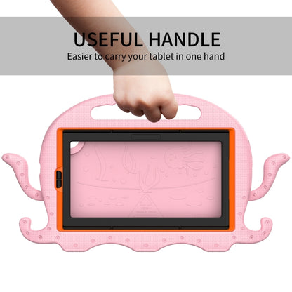 For Samsung Galaxy Tab A9 8.7 X110/X115 Octopus Style EVA Hybrid PC Shockproof Tablet Case with Strap(Pink) - Galaxy Tab A9 by buy2fix | Online Shopping UK | buy2fix