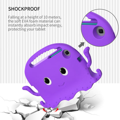 For Samsung Galaxy Tab A9 8.7 X110/X115 Octopus Style EVA Hybrid PC Shockproof Tablet Case with Strap(Purple) - Galaxy Tab A9 by buy2fix | Online Shopping UK | buy2fix