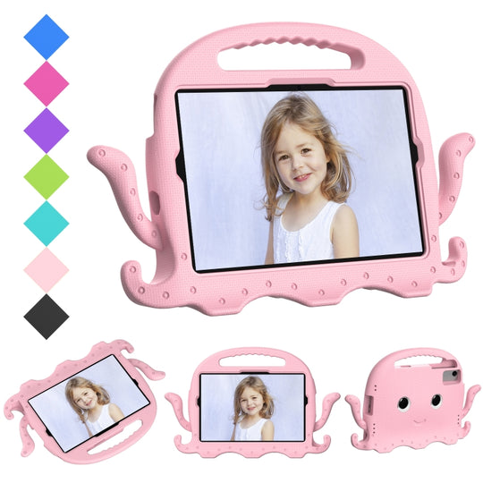 For Samsung Galaxy Tab S9 / S9 FE / S7 / S8 Octopus Style EVA Hybrid PC Shockproof Tablet Case with Strap(Pink)