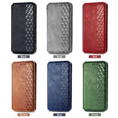For Samsung Galaxy S25 5G Cubic Grid Pressed Magnetic Leather Phone Case(Brown) by buy2fix