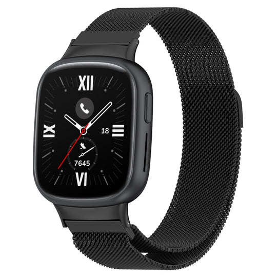 For Honor Watch 4 TMA-L19 Milan Magnetic Steel Mesh Watch Band(Black)