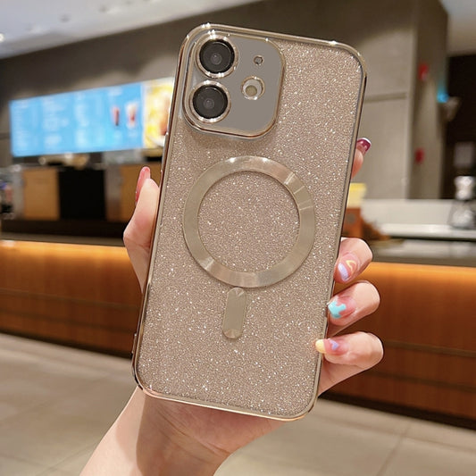 For iPhone 11 Glitter Electroplating MagSafe TPU Phone Case(Gold) by buy2fix