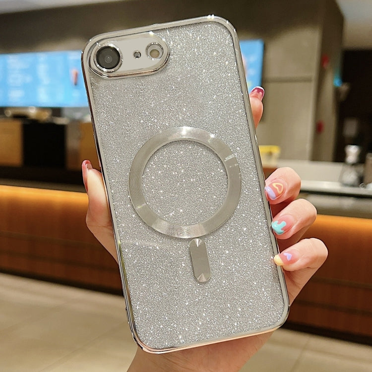 For iPhone SE 2022 / 7 / 8 Glitter Electroplating MagSafe TPU Phone Case(Silver) - iPhone SE 2022 / 2020 / 8 / 7 Cases by buy2fix | Online Shopping UK | buy2fix