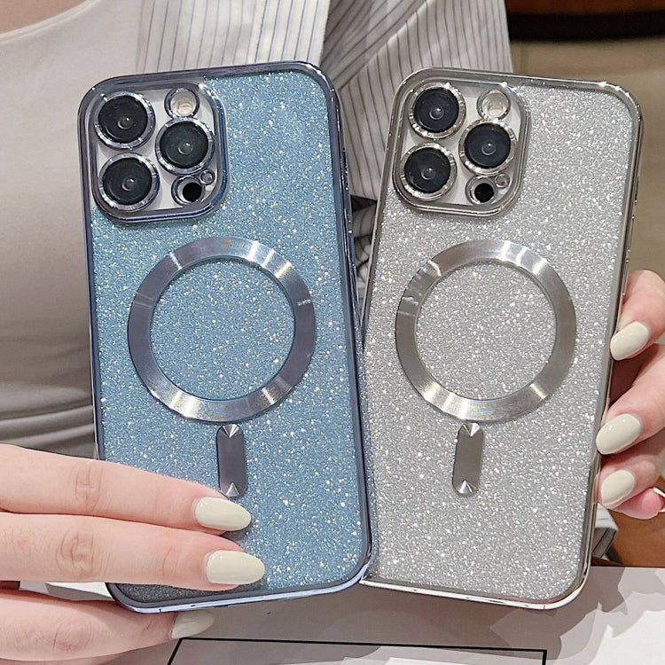 For iPhone 16 Pro Glitter Electroplating MagSafe TPU Phone Case(Silver) by buy2fix