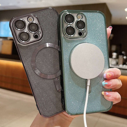 For iPhone 11 Glitter Electroplating MagSafe TPU Phone Case(Blue) by buy2fix