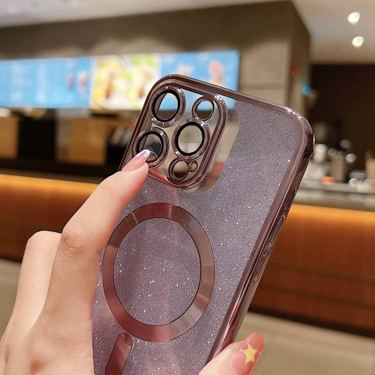 For iPhone 16 Plus Glitter Electroplating MagSafe TPU Phone Case(Silver) by buy2fix