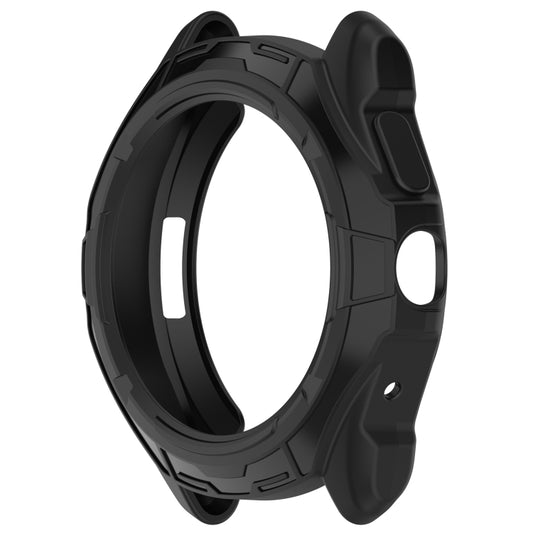 For Ticwatch Pro 5 Armored Semi-Enclosed TPU Watch Protective Case(Black) - Watch Case by buy2fix | Online Shopping UK | buy2fix