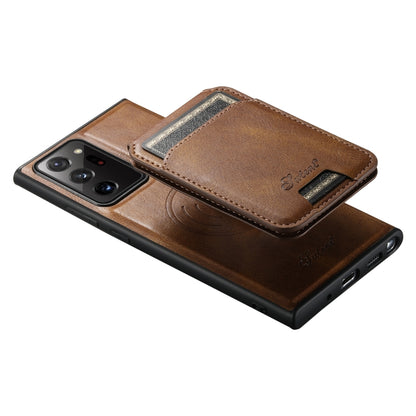 For Samsung Galaxy Note20 Ultra 5G Suteni H15  Oil Eax Leather Detachable Wallet Back Phone Case(Brown) - Galaxy Note20 Ultra Cases by Suteni | Online Shopping UK | buy2fix