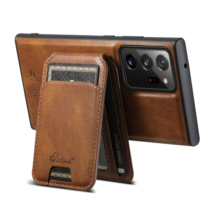 For Samsung Galaxy Note20 Ultra 5G Suteni H15  Oil Eax Leather Detachable Wallet Back Phone Case(Blue) - Galaxy Note20 Ultra Cases by Suteni | Online Shopping UK | buy2fix