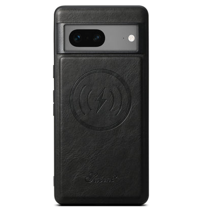 For Google Pixel 8 Suteni H15 Oil Eax Leather Detachable Wallet Back Phone Case(Black) - Google Cases by Suteni | Online Shopping UK | buy2fix