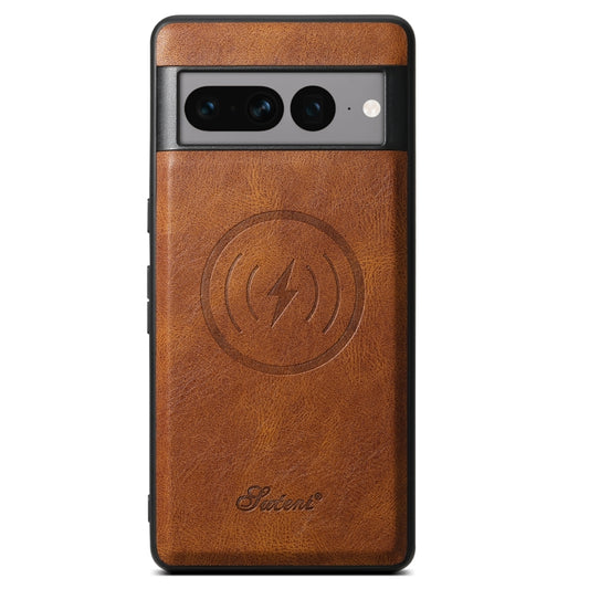 For Google Pixel 8a Suteni H15 Oil Eax Leather Detachable Wallet Back Phone Case(Brown) - Google Cases by Suteni | Online Shopping UK | buy2fix