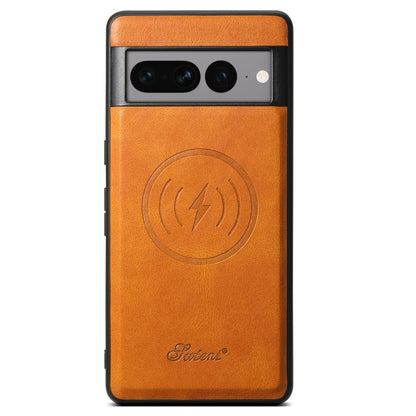 For Google Pixel 8a Suteni H15 Oil Eax Leather Detachable Wallet Back Phone Case(Khaki) - Google Cases by Suteni | Online Shopping UK | buy2fix