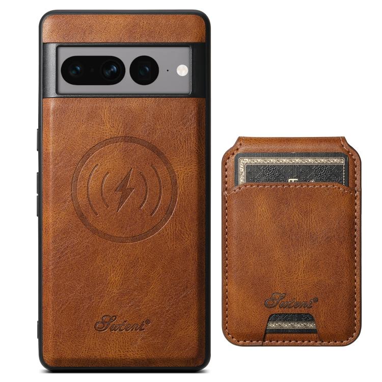For Google Pixel 10 Pro Suteni H15 Oil Eax Leather Detachable Wallet Back Phone Case(Brown) - Google Cases by Suteni | Online Shopping UK | buy2fix