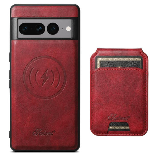 For Google Pixel 10 Pro Suteni H15 Oil Eax Leather Detachable Wallet Back Phone Case(Red) - Google Cases by Suteni | Online Shopping UK | buy2fix