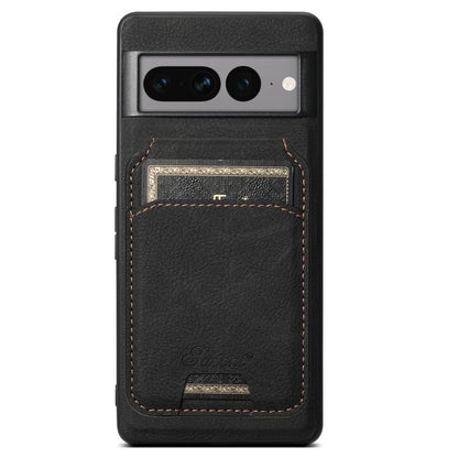 For Google Pixel 10 Pro Suteni H16 Litchi Texture Leather Detachable Wallet Back Phone Case(Black) - Google Cases by Suteni | Online Shopping UK | buy2fix