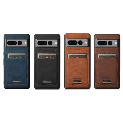 For Google Pixel 10 Pro Suteni H16 Litchi Texture Leather Detachable Wallet Back Phone Case(Black) - Google Cases by Suteni | Online Shopping UK | buy2fix