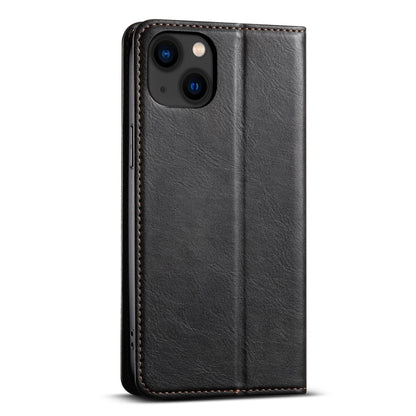 For iPhone 12 mini Suteni J02 Oil Wax Wallet Leather Phone Case(Black) - iPhone 12 mini Cases by Suteni | Online Shopping UK | buy2fix
