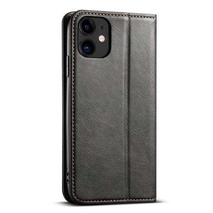 For iPhone 11 Pro Max Suteni J02 Oil Wax Wallet Leather Phone Case(Black) - iPhone 11 Pro Max Cases by Suteni | Online Shopping UK | buy2fix