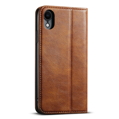 For iPhone XR Suteni J02 Oil Wax Wallet Leather Phone Case(Brown) - More iPhone Cases by Suteni | Online Shopping UK | buy2fix