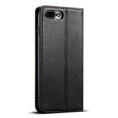 For iPhone 7 / 8 / SE 2022 Suteni J02 Oil Wax Wallet Leather Phone Case(Black) - More iPhone Cases by Suteni | Online Shopping UK | buy2fix
