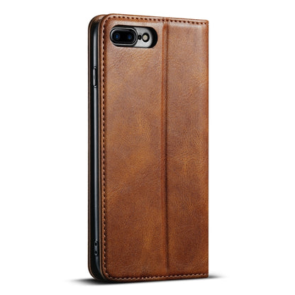 For iPhone 7 / 8 / SE 2022 Suteni J02 Oil Wax Wallet Leather Phone Case(Brown) - More iPhone Cases by Suteni | Online Shopping UK | buy2fix