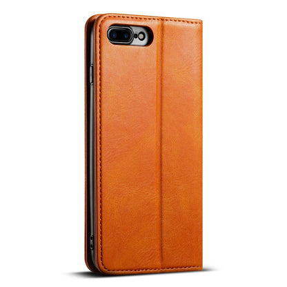 For iPhone 7 / 8 / SE 2022 Suteni J02 Oil Wax Wallet Leather Phone Case(Khaki) - More iPhone Cases by Suteni | Online Shopping UK | buy2fix