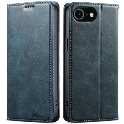 For iPhone 7 / 8 / SE 2022 Suteni J02 Oil Wax Wallet Leather Phone Case(Blue) - More iPhone Cases by Suteni | Online Shopping UK | buy2fix