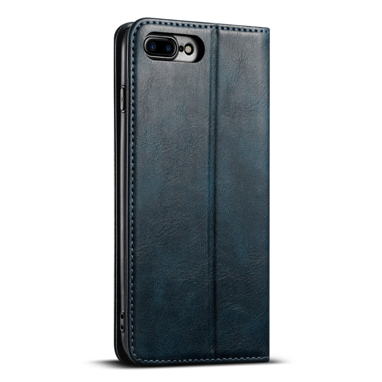 For iPhone 7 / 8 / SE 2022 Suteni J02 Oil Wax Wallet Leather Phone Case(Blue) - More iPhone Cases by Suteni | Online Shopping UK | buy2fix