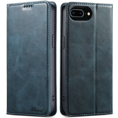 For iPhone 7 Plus / 8 Plus Suteni J02 Oil Wax Wallet Leather Phone Case(Blue) - More iPhone Cases by Suteni | Online Shopping UK | buy2fix