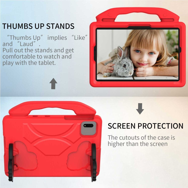 For Samsung Galaxy Tab S9 FE 11.0 2023 Thumb Bracket EVA Shockproof Tablet Case(Red) by buy2fix