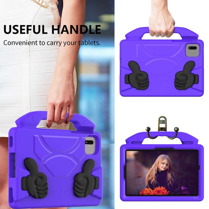 For Samsung Galaxy Tab S9 FE 11.0 2023 Thumb Bracket EVA Shockproof Tablet Case(Purple) by buy2fix