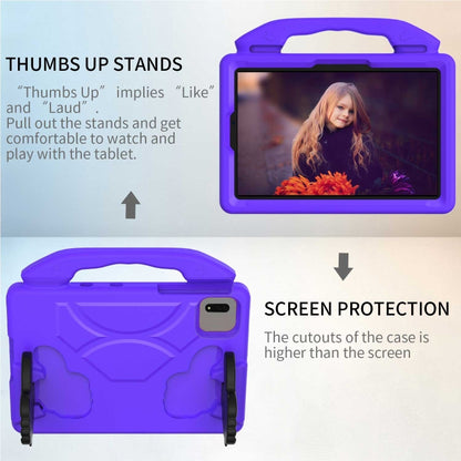 For Samsung Galaxy Tab S9 FE 11.0 2023 Thumb Bracket EVA Shockproof Tablet Case(Purple) by buy2fix