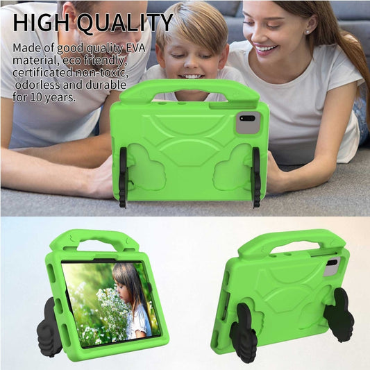 For Samsung Galaxy Tab S9 FE 11.0 2023 Thumb Bracket EVA Shockproof Tablet Case(Green) by buy2fix