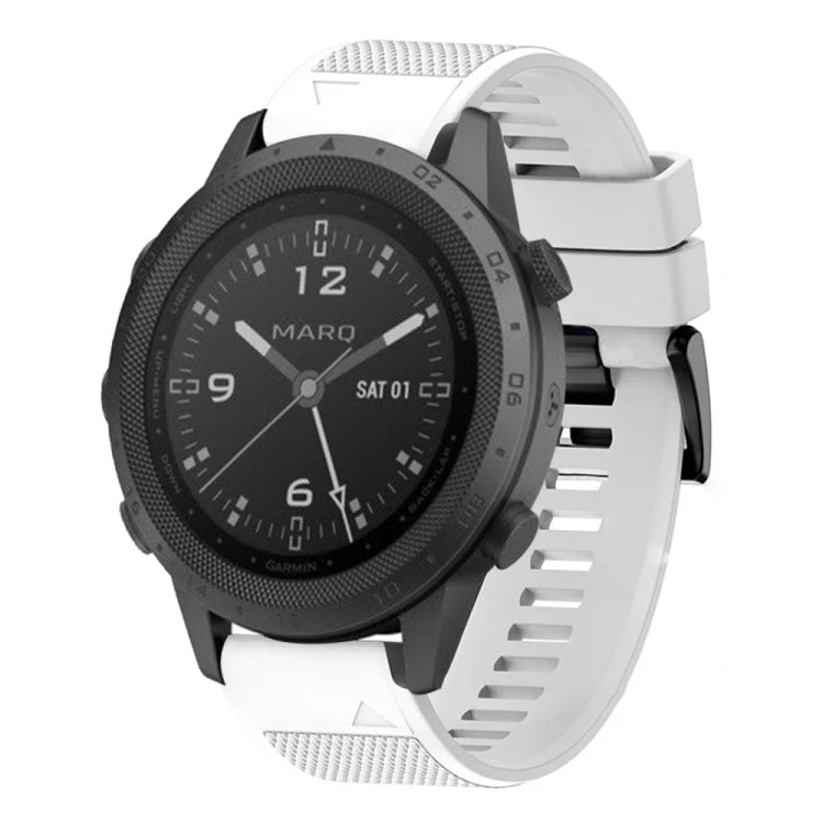 For Garmin MARQ Commander Quick Release 22mm Silicone Watch Band(White) - Watch Bands by buy2fix | Online Shopping UK | buy2fix