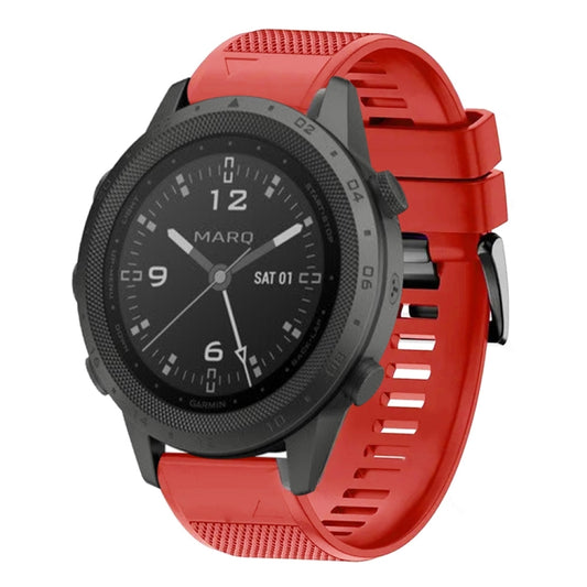 For Garmin MARQ Commander Quick Release 22mm Silicone Watch Band(Red) - Watch Bands by buy2fix | Online Shopping UK | buy2fix