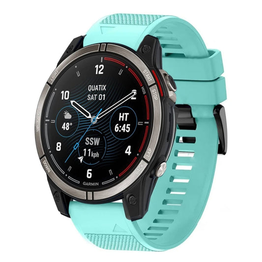 For Garmin Quatix 7 Quick Release 22mm Silicone Watch Band(Mint Green) - Watch Bands by buy2fix | Online Shopping UK | buy2fix