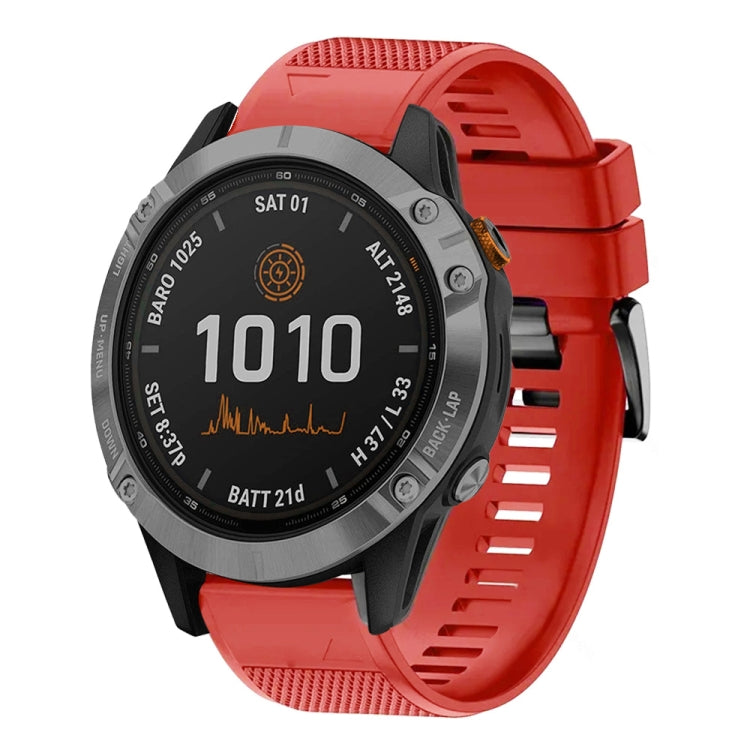 For Garmin Fenix 7 Pro 47mm Quick Release 22mm Silicone Watch Band(Red) - Watch Bands by buy2fix | Online Shopping UK | buy2fix