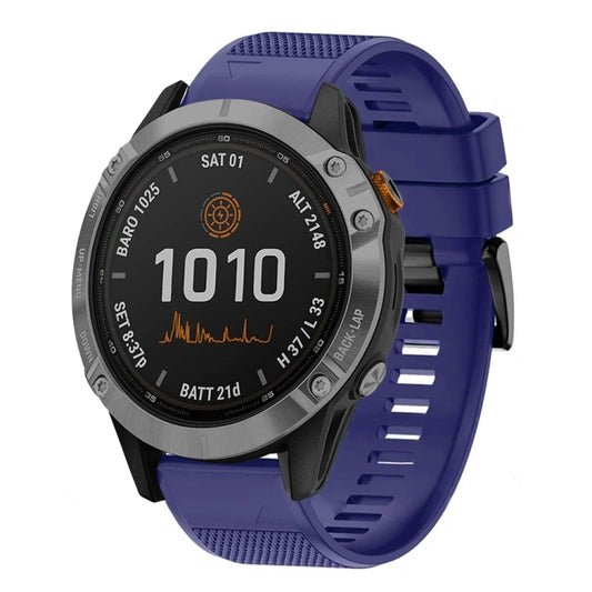 For Garmin Fenix 7 Pro 47mm Quick Release 22mm Silicone Watch Band(Midnight Blue) - Watch Bands by buy2fix | Online Shopping UK | buy2fix
