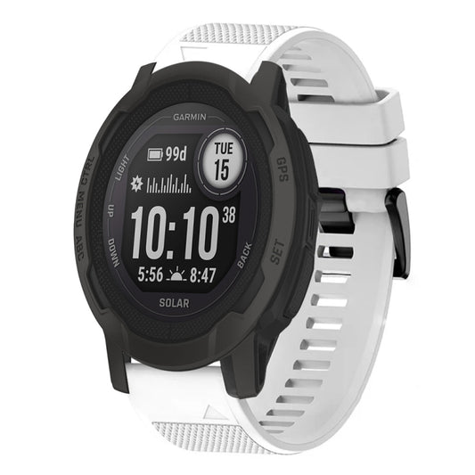 For Garmin  Instinct 2 Solar Quick Release 22mm Silicone Watch Band(White) - Watch Bands by buy2fix | Online Shopping UK | buy2fix