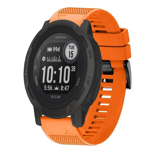 For Garmin  Instinct 2 Solar Quick Release 22mm Silicone Watch Band(Orange) - Watch Bands by buy2fix | Online Shopping UK | buy2fix