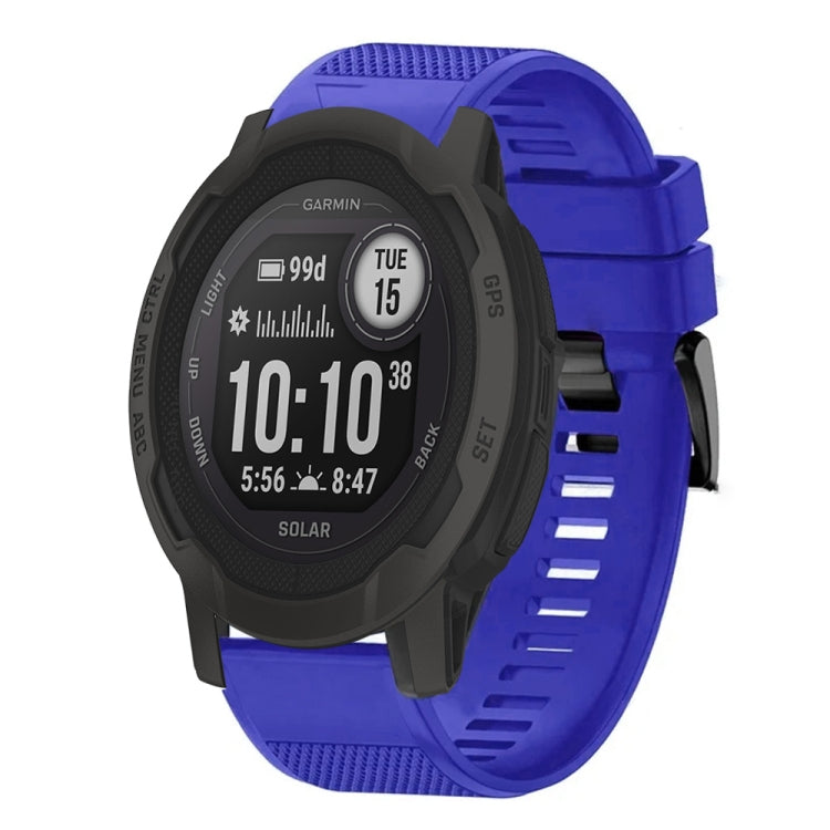 For Garmin  Instinct 2 Solar Quick Release 22mm Silicone Watch Band(Dark Blue) - Watch Bands by buy2fix | Online Shopping UK | buy2fix