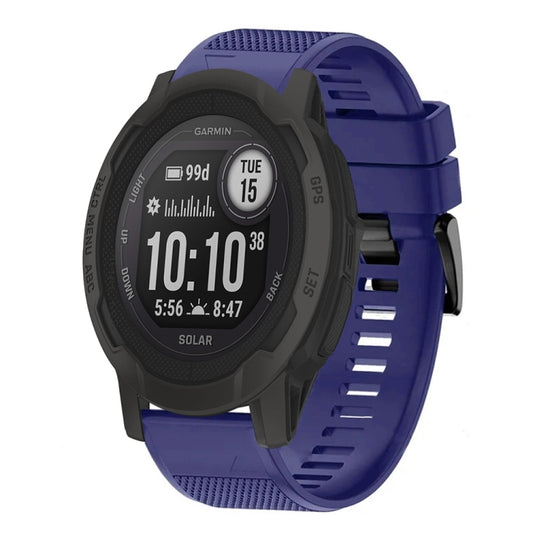 For Garmin  Instinct 2 Solar Quick Release 22mm Silicone Watch Band(Midnight Blue) - Watch Bands by buy2fix | Online Shopping UK | buy2fix